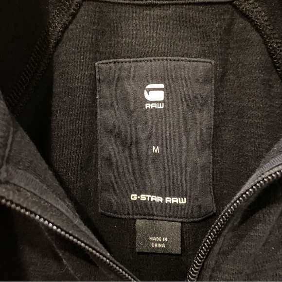 G-Star Raw Medium Jirgi Top Jacket Mock Neck Full Zip Black - Picture 5 of 12